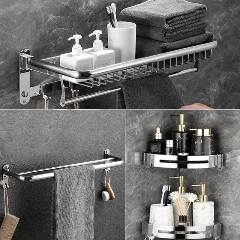 Modern Bathroom Accessory Set Silver Bathroom Accessories Hardware Set