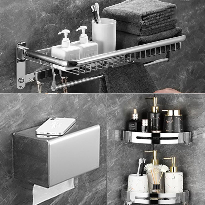 Modern Bathroom Accessory Set Silver Bathroom Accessories Hardware Set