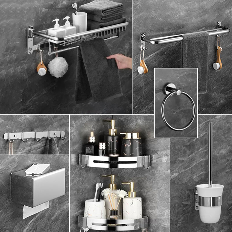 Modern Bathroom Accessory Set Silver Bathroom Accessories Hardware Set