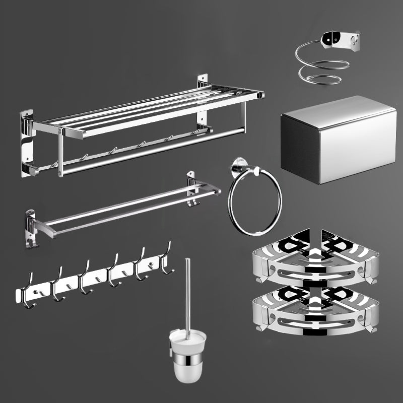 Modern Bath Hardware Set Silver Bathroom Accessories Hardware Set