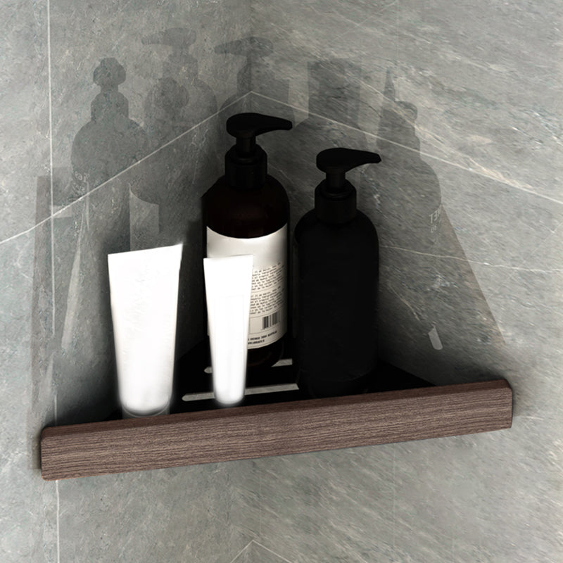 7-Piece Bathroom Accessory Set Metal Bathroom Set with Wood Accents