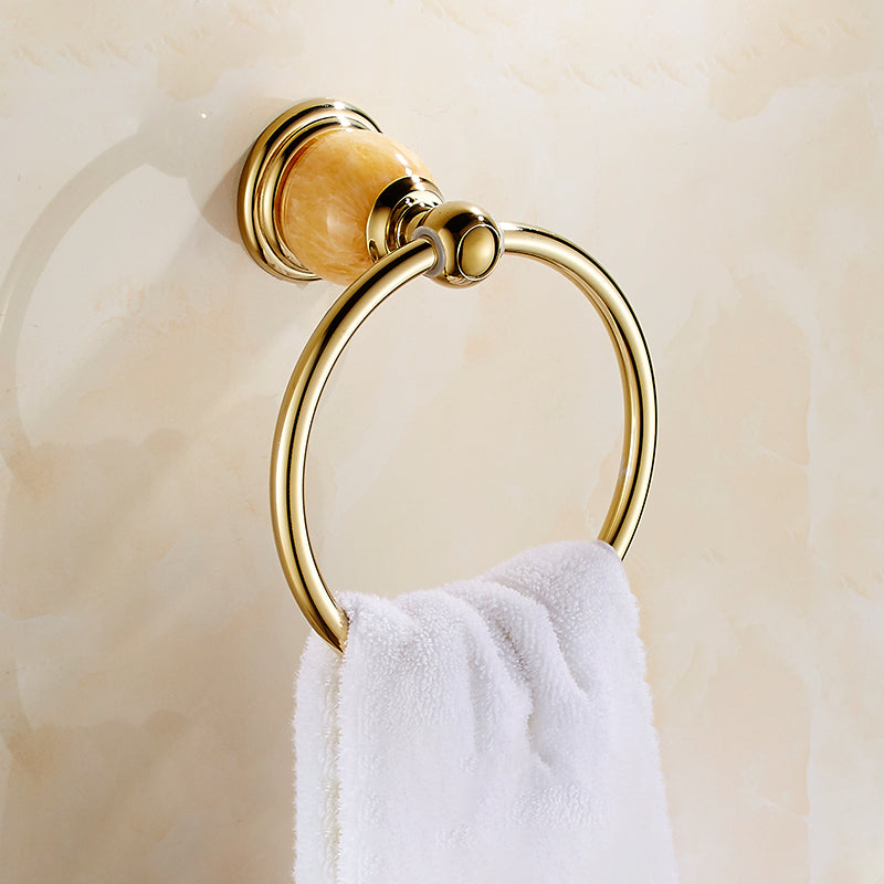 Polished Gold Bathroom Set Metal Bathroom Accessories Hardware Set