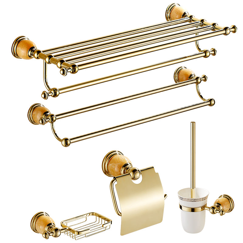 Polished Gold Bathroom Set Metal Bathroom Accessories Hardware Set