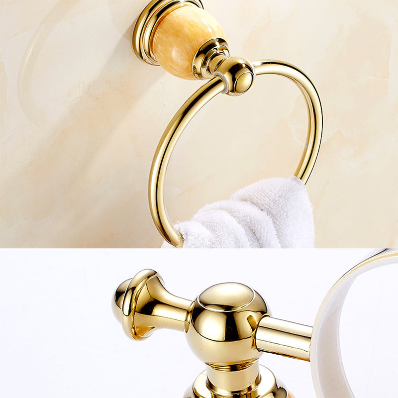 Polished Gold Bathroom Set Metal Bathroom Accessories Hardware Set