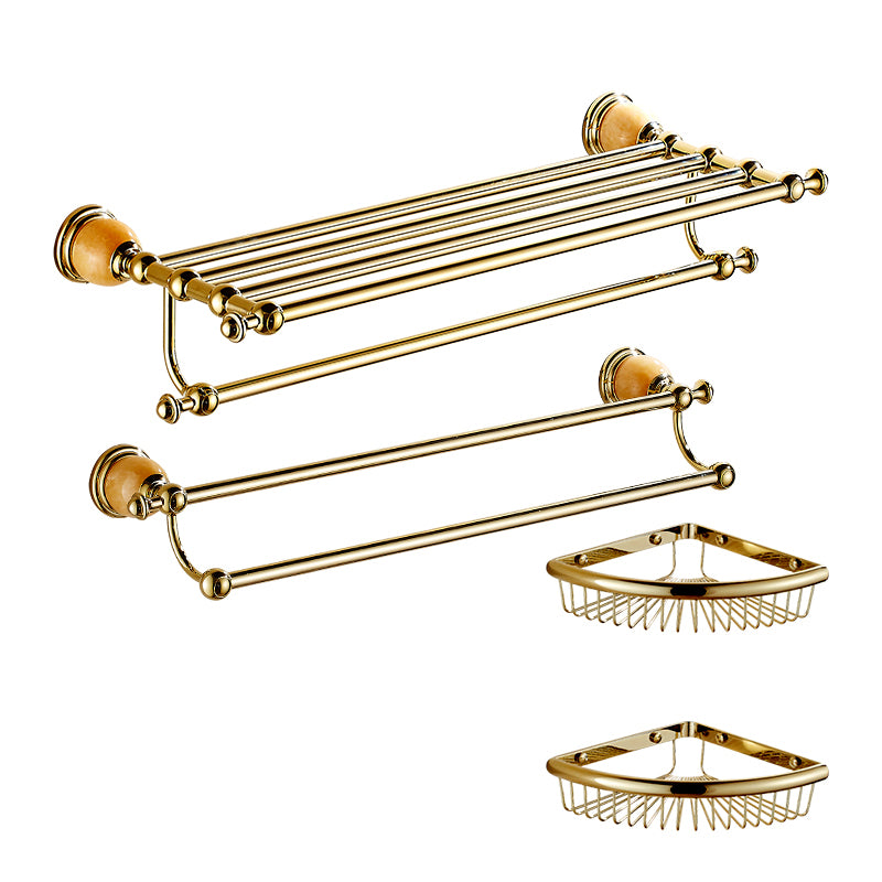 Polished Gold Bathroom Set Metal Bathroom Accessories Hardware Set