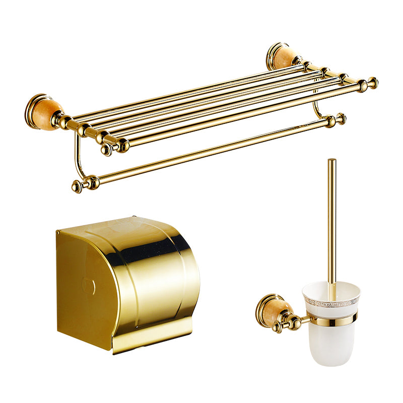 Polished Gold Bathroom Set Metal Bathroom Accessories Hardware Set