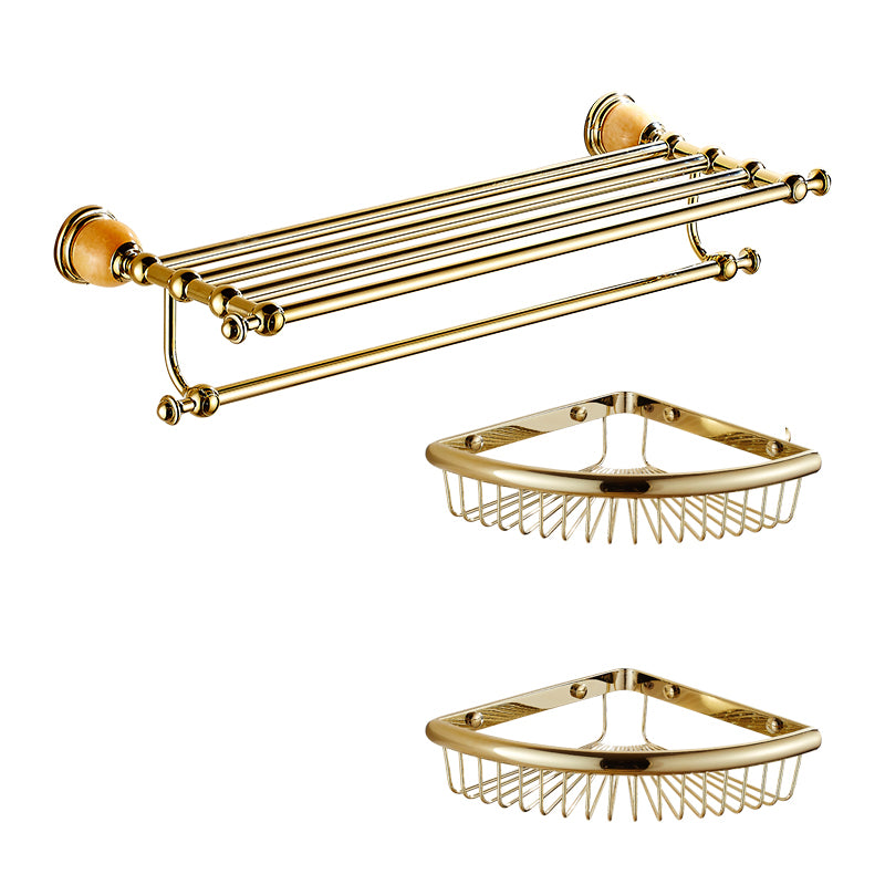 Polished Gold Bathroom Set Metal Bathroom Accessories Hardware Set