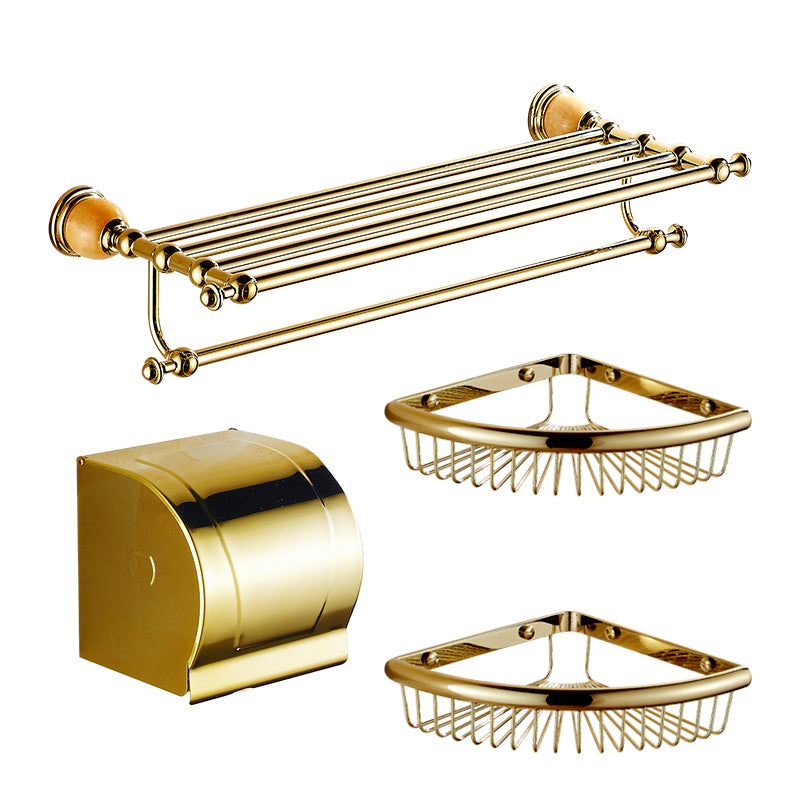 Polished Gold Bathroom Set Metal Bathroom Accessories Hardware Set