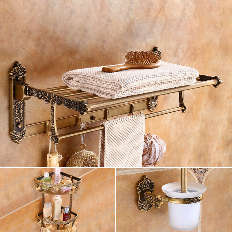 Traditional Metal Bathroom Accessories Hardware Set with Soap Dish