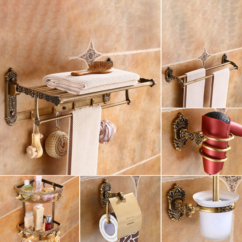 Traditional Metal Bathroom Accessories Hardware Set with Soap Dish