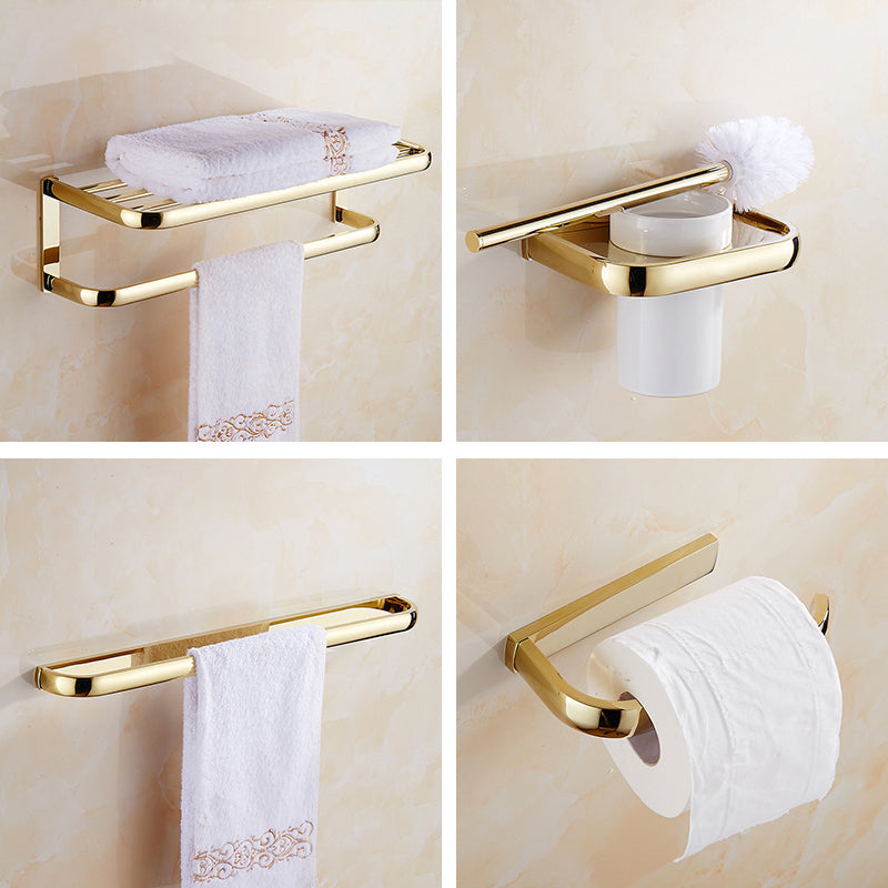 Traditional Style Golden Bathroom Accessory as Individual or as a Set