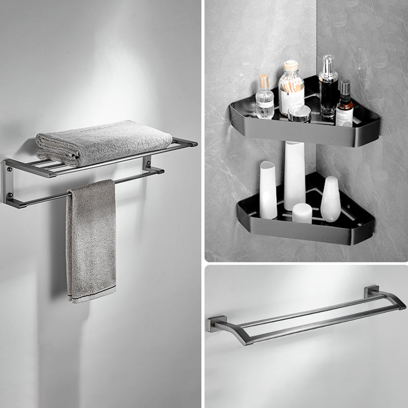 Matte Gray Bathroom Set Metal Bathroom Accessories Hardware Set