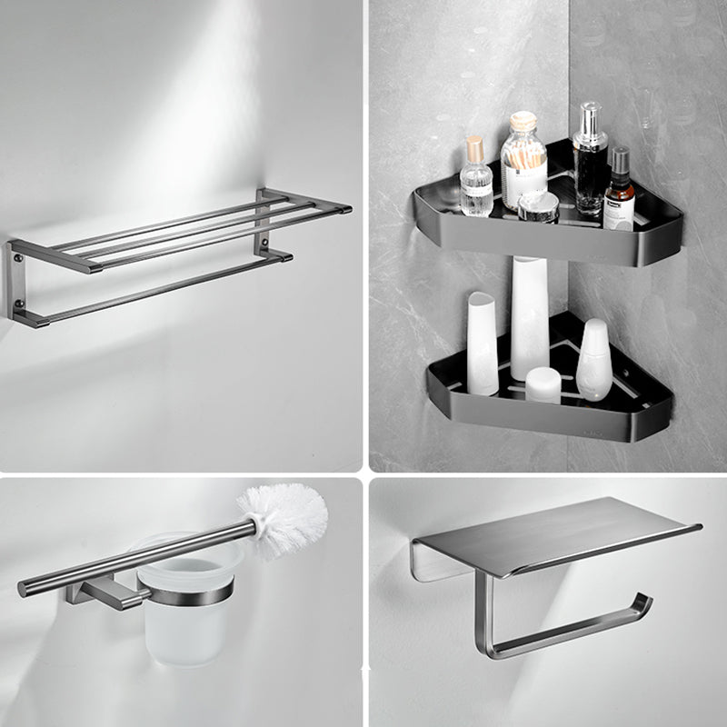 Matte Gray Bathroom Set Metal Bathroom Accessories Hardware Set