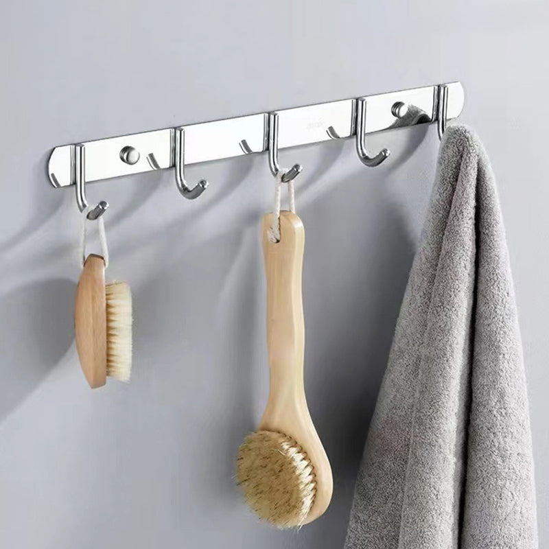 Contemporary Style Silver Metal Bathroom Accessory as Individual or as a Set