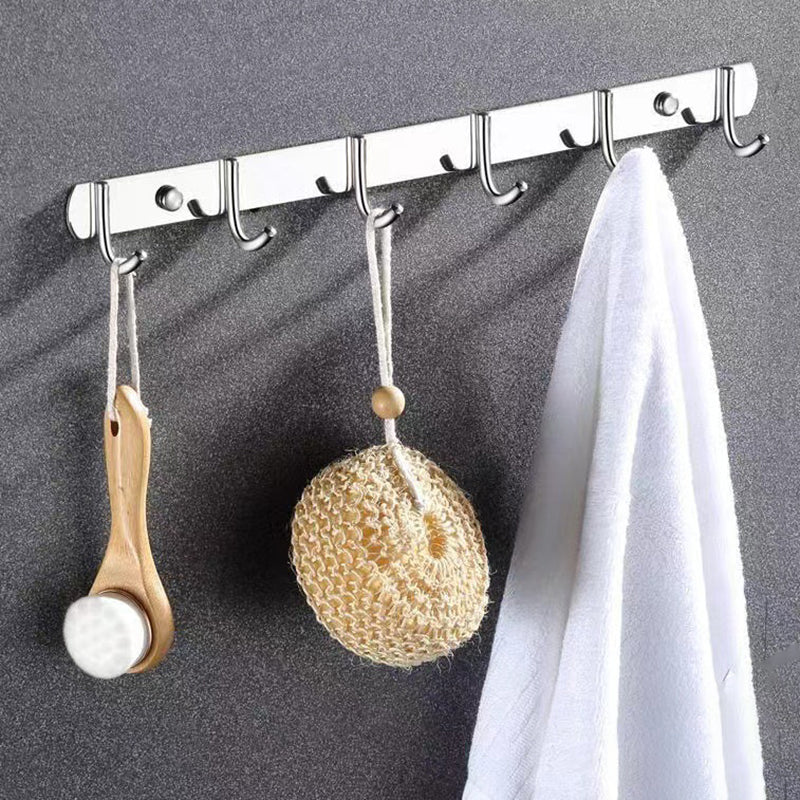 Contemporary Style Silver Metal Bathroom Accessory as Individual or as a Set