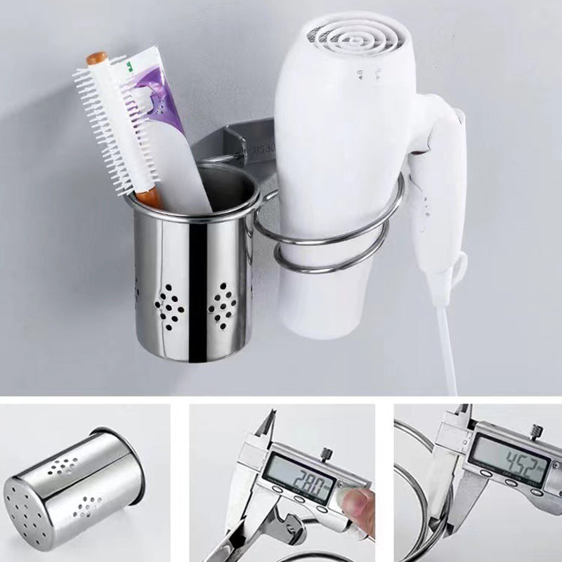 Contemporary Style Silver Metal Bathroom Accessory as Individual or as a Set