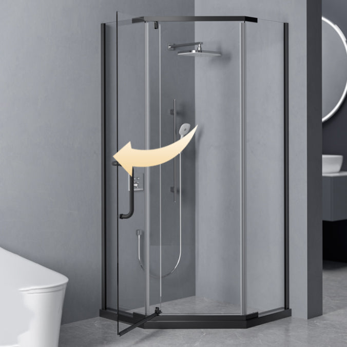 Narrow Edge Semi Frameless Pivot Shower Door Tempered Glass Shower Door