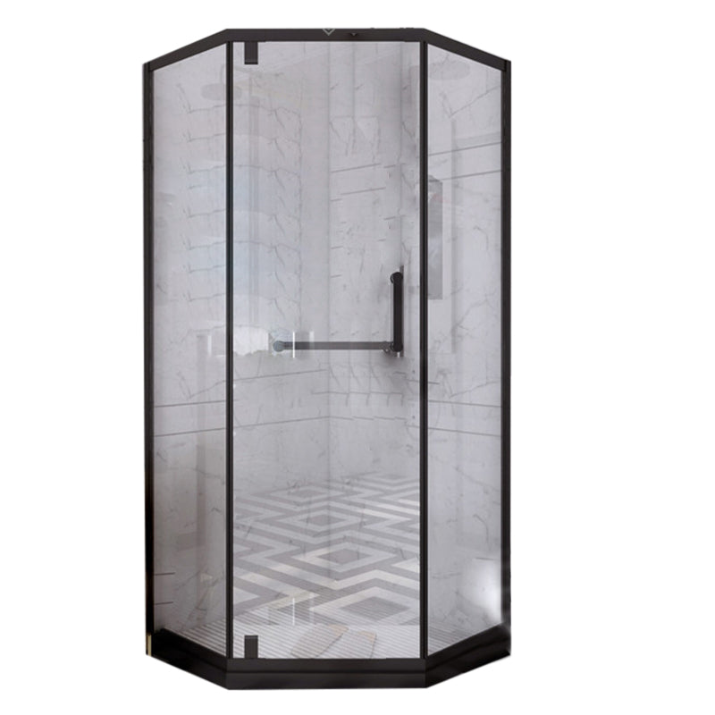 Black Semi Frameless Pivot Shower Door Tempered Glass Shower Door