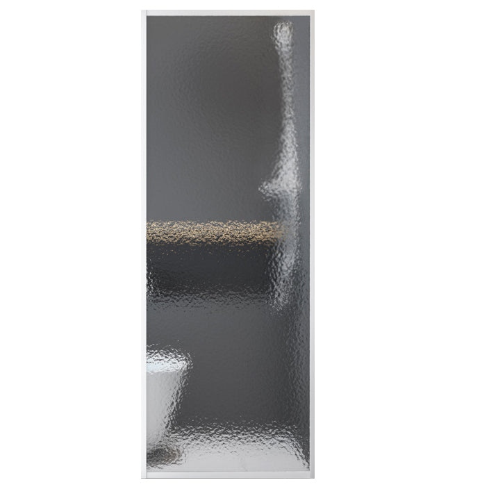 Fixed Semi Partition Shower Screen Black Full Frame Tempered Glass Shower Door