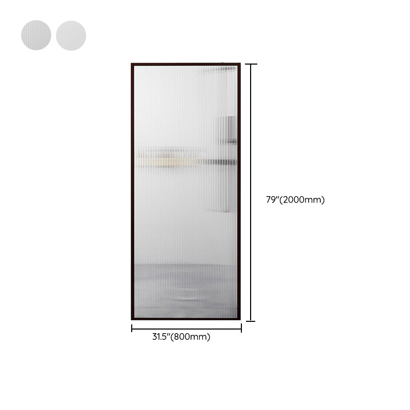 Fixed Black Shower Screen Full Frame Half Partition Shower Door