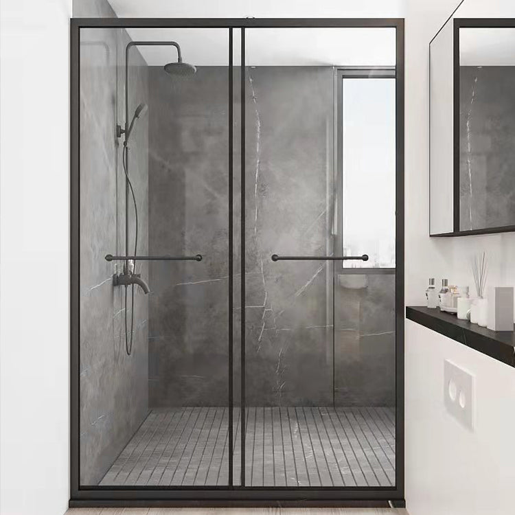 Double Sliding Shower Door Full Frame Tempered Glass Shower Door