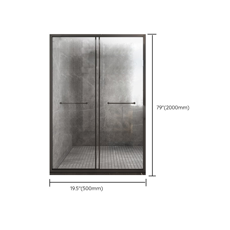 Double Sliding Shower Door Full Frame Tempered Glass Shower Door