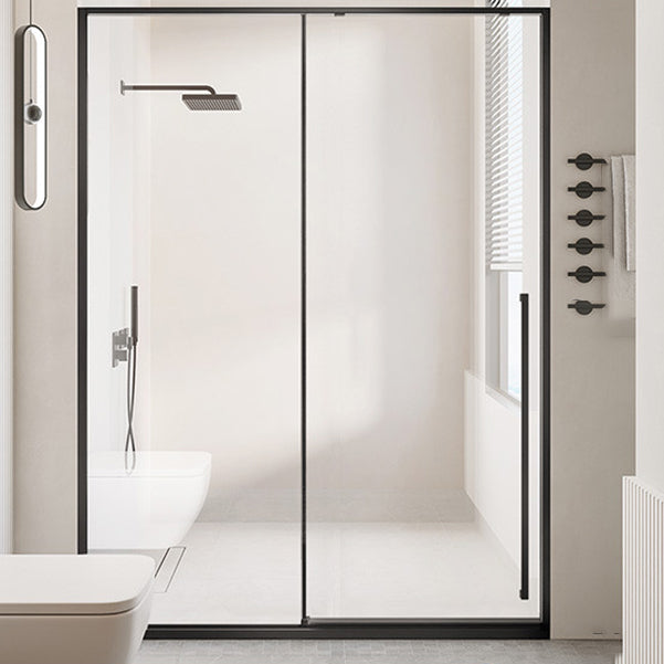 Semi Frameless Single Sliding Shower Door Tempered Glass Shower Door