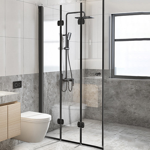 Folding Shower Screen Semi Frameless Tempered Glass Shower Screen