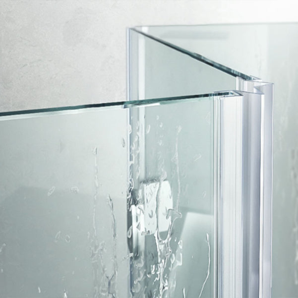 Folding Shower Screen Semi Frameless Tempered Glass Shower Screen