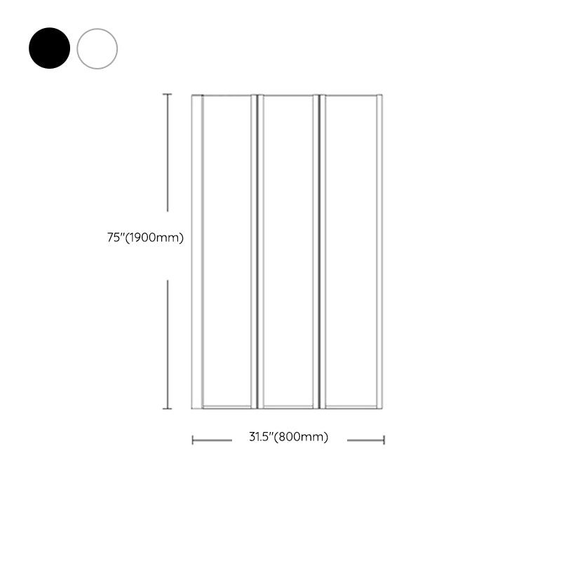 Folding Shower Screen Semi Frameless Tempered Glass Shower Screen