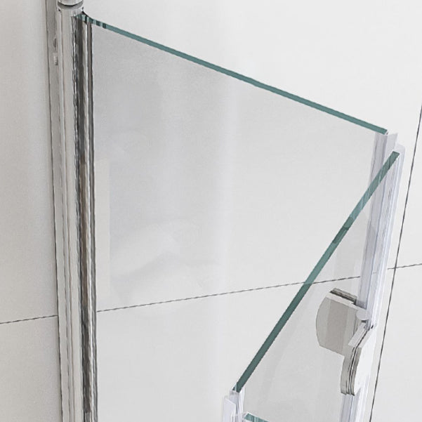 Semi Frameless Folding Shower Screen Tempered Glass Shower Screen