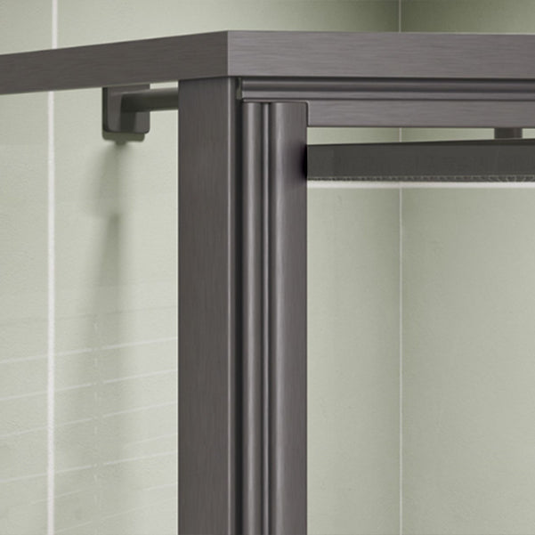 Pivot Diamond-shaped Shower Room Frame Tempered Swing Shower Door