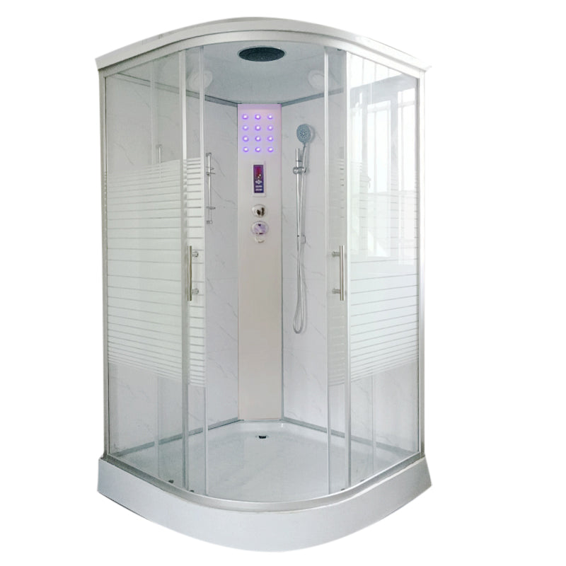 Modern Shower Enclosure Grey Drainer Sliding Door Shower Stall