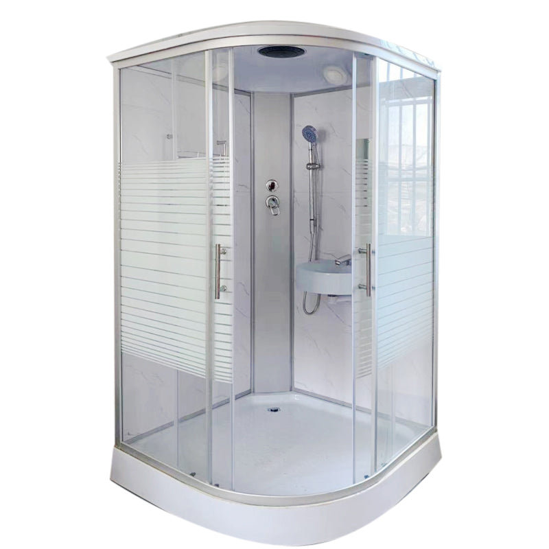 Modern Shower Enclosure Grey Drainer Sliding Door Shower Stall