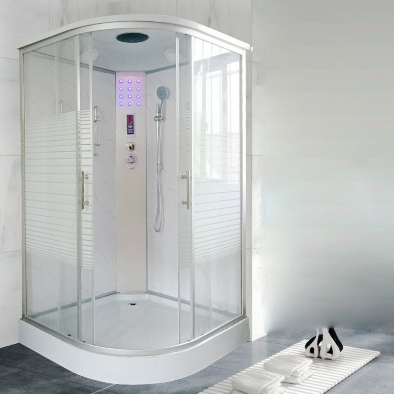 Modern Shower Enclosure Grey Drainer Sliding Door Shower Stall