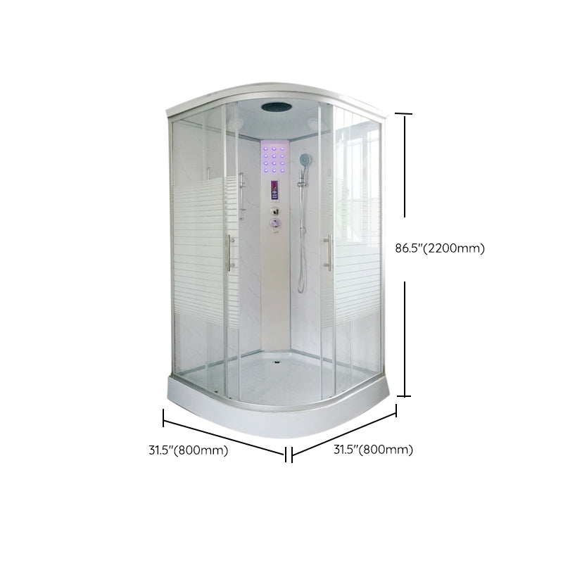 Modern Shower Enclosure Grey Drainer Sliding Door Shower Stall