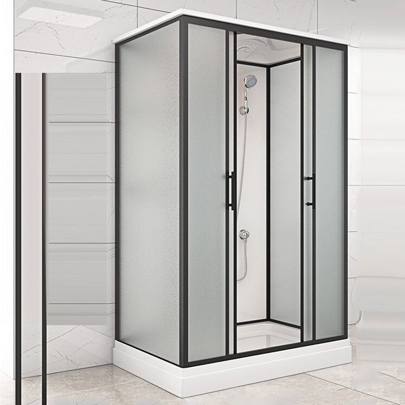 Rectangle Shower Stall with Shower Base Tempered Glass Shower Stall