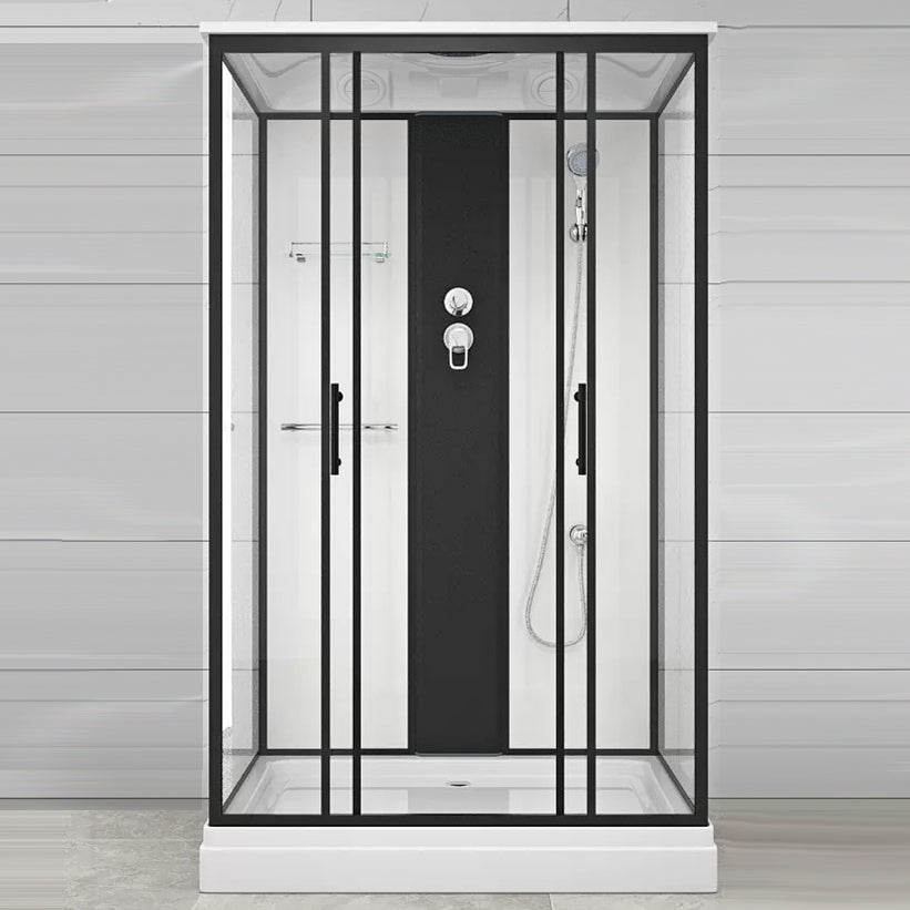 Rectangle Shower Stall with Shower Base Tempered Glass Shower Stall