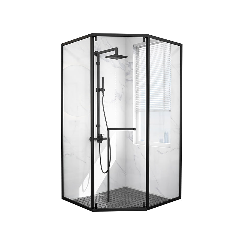 Modern Shower Enclosure Tempered Glass Corner with Door Handle Shower Stall