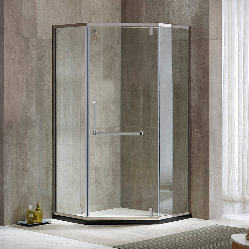 Modern Style Shower Stall Semicircle Metal Frame Framed Shower Stall