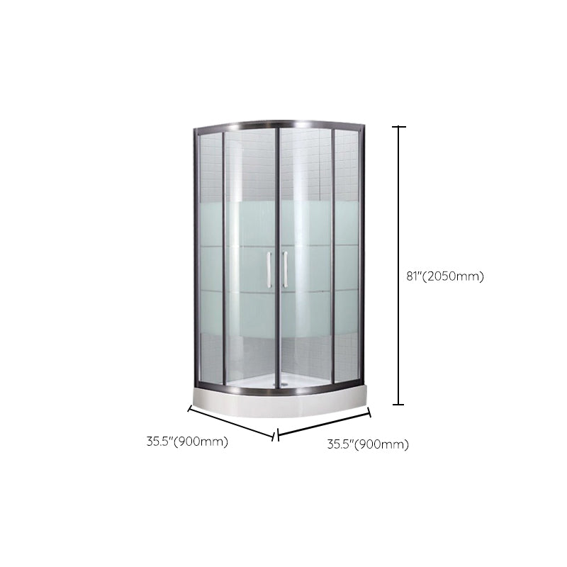 Modern Round Shower Stall Clear Tempered Bathroom Shower Stall