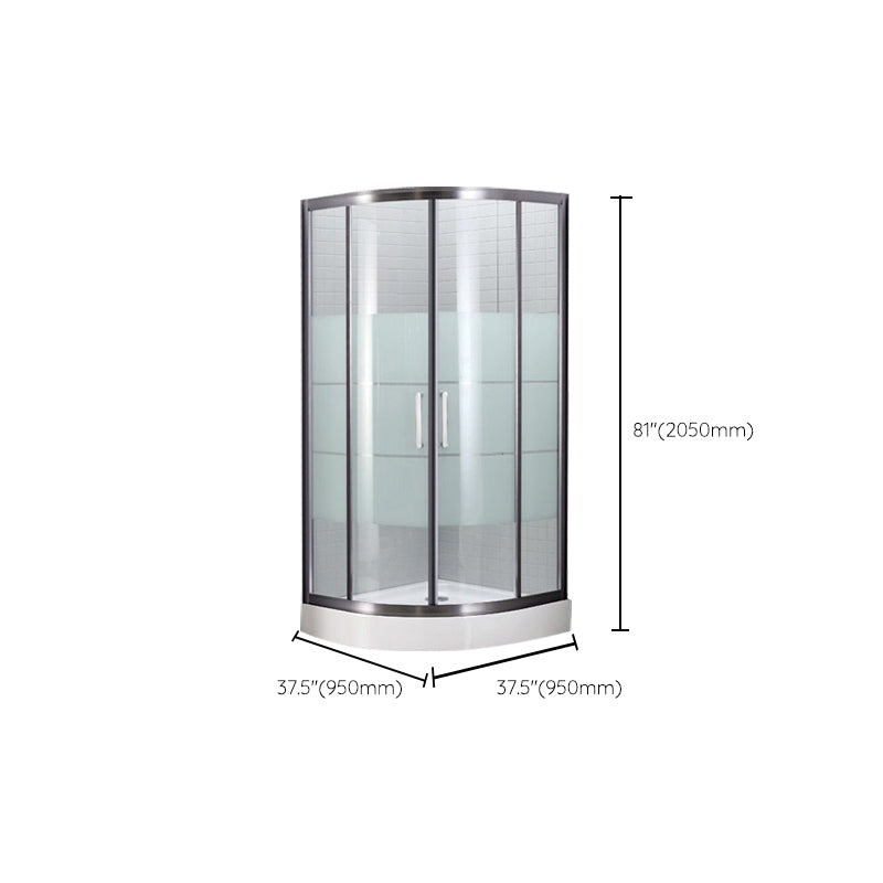 Modern Round Shower Stall Clear Tempered Bathroom Shower Stall