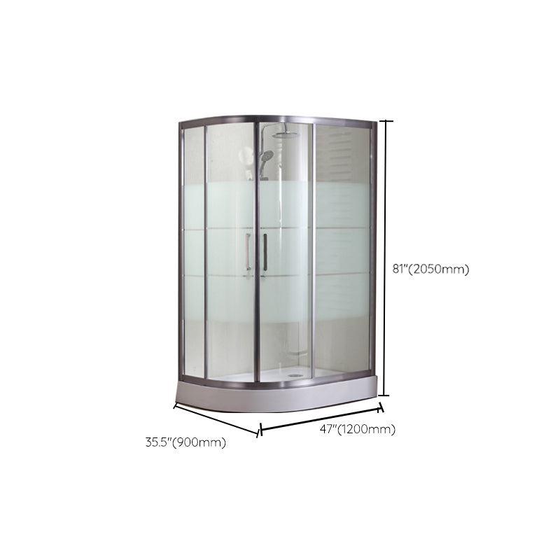 Modern Round Shower Stall Clear Tempered Bathroom Shower Stall