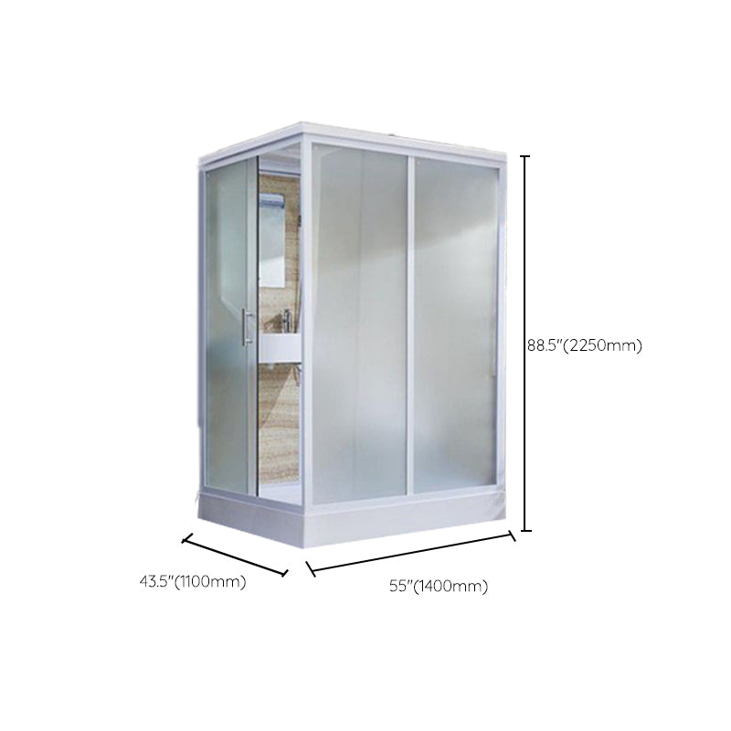 Modern Framed Shower Stall Clear Tempered Shower Stall for Bathroom