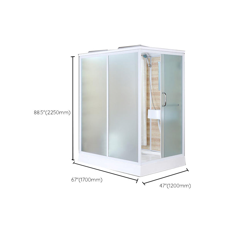 Modern Framed Shower Stall Clear Tempered Shower Stall for Bathroom