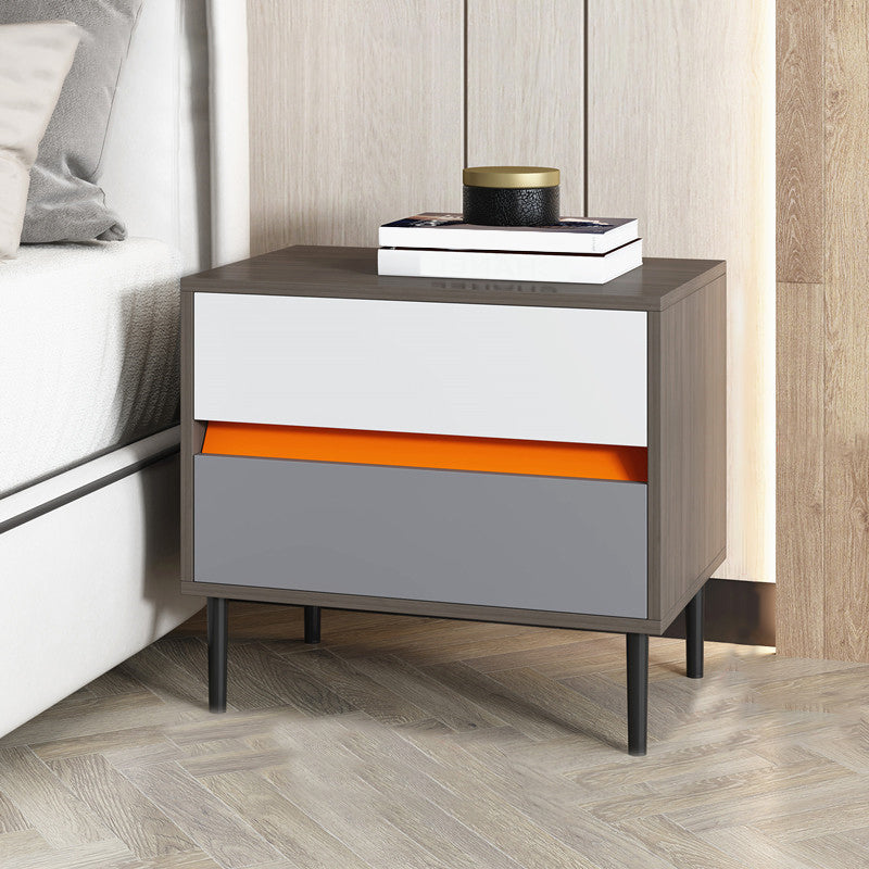 Contemporary Accent Table Nightstand Wooden Night Table for Bedroom