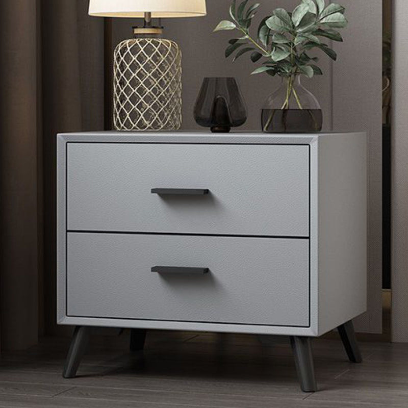 Contemporary Accent Table Nightstand 2 Drawers Night Table for Home