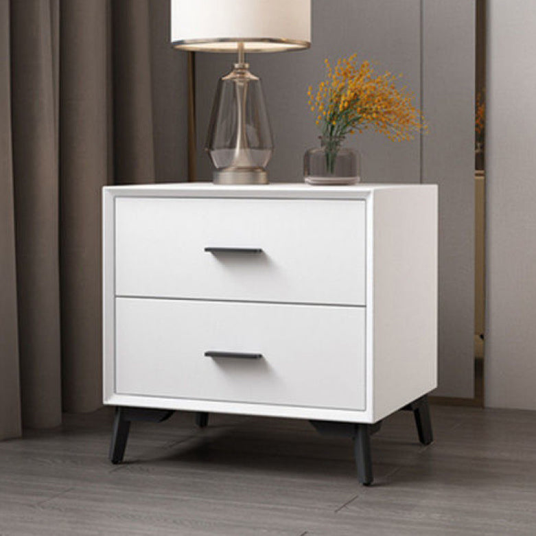 Contemporary Accent Table Nightstand 2 Drawers Night Table for Home