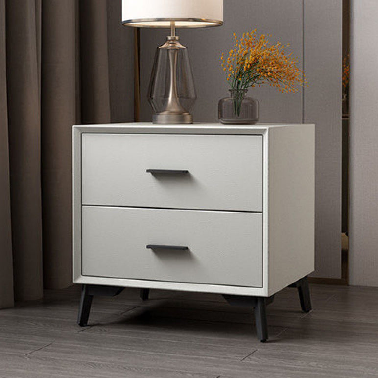 Contemporary Accent Table Nightstand 2 Drawers Night Table for Home