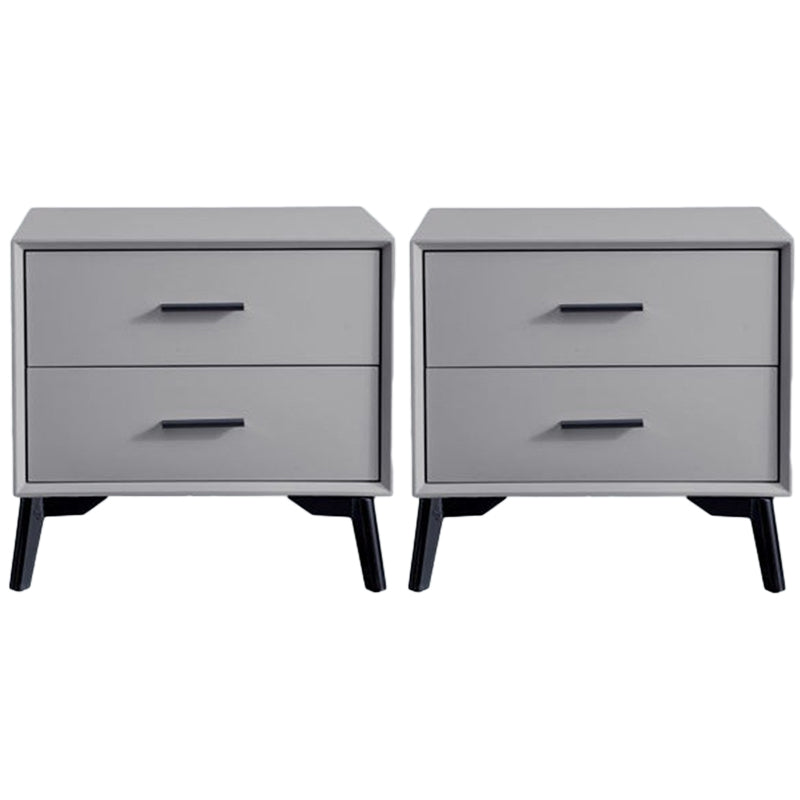 Contemporary Accent Table Nightstand 2 Drawers Night Table for Home